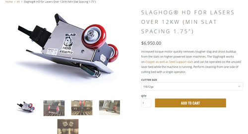 SLAGHOG HD FOR LASERS OVER 12KW (min slat spacing 1.75)