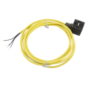 CABLE ASSY, DIN43650 TYPE A CON.W/3C-CONT, .17 OD x 78 LG CABLE, 4 WIRES